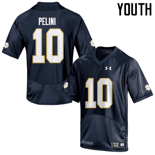 Youth #10 Patrick Pelini Notre Dame Fighting Irish College Football Jerseys Sale-Navy